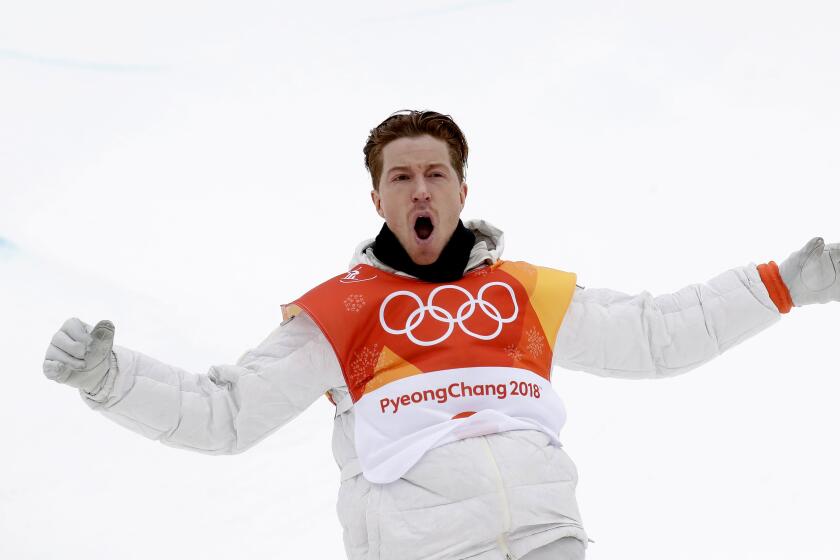 Shaun White of the United States competes at the 2018 Winter Olympics in Pyeongchang, South Korea.