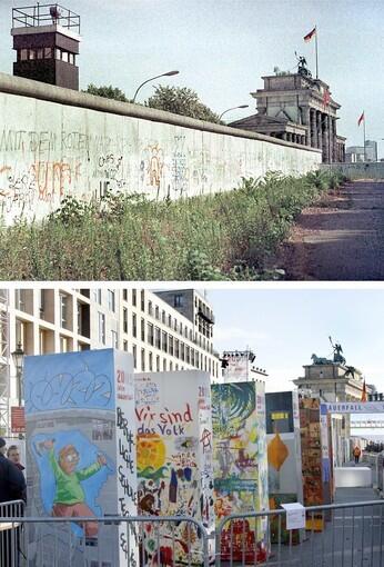 Berlin Wall dominos