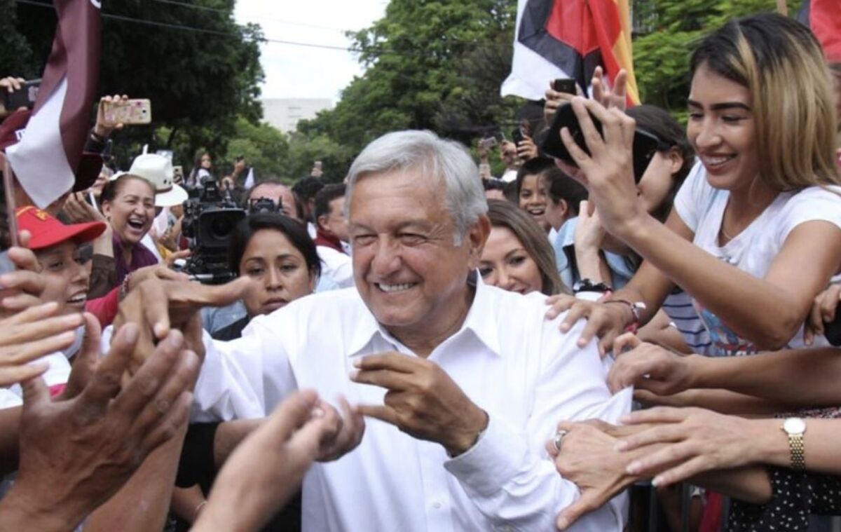 Andrés Manuel López Obrador at a campaign rally.