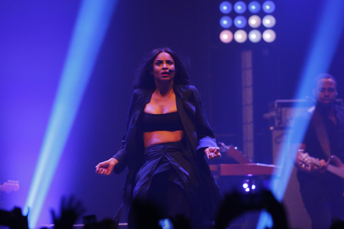 Ciara performed at Club Nokia on Saturday night.