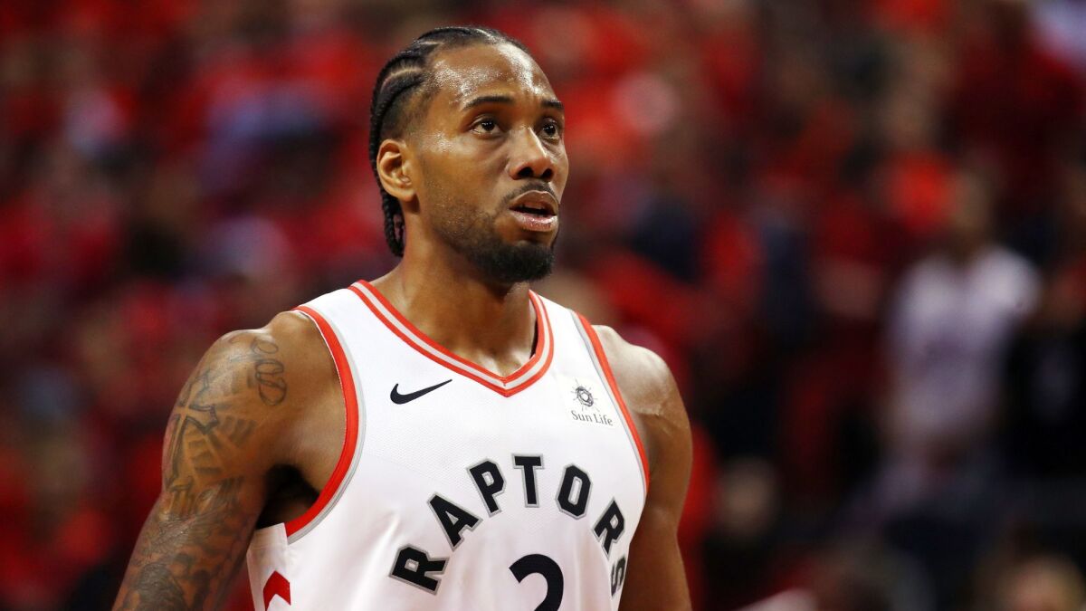 Kawhi Leonard, fresh off a championship run with the Toronto Raptors, signed a three-year, $103-million contract with the Clippers.