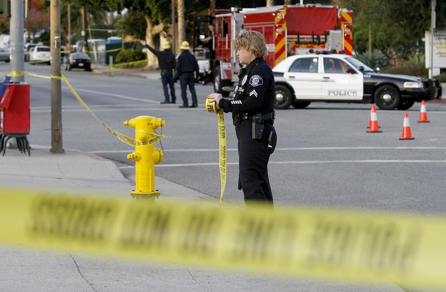 Photo Gallery: Suspicious package detonated at Temple Sinai of Glendale by bomb squad`
