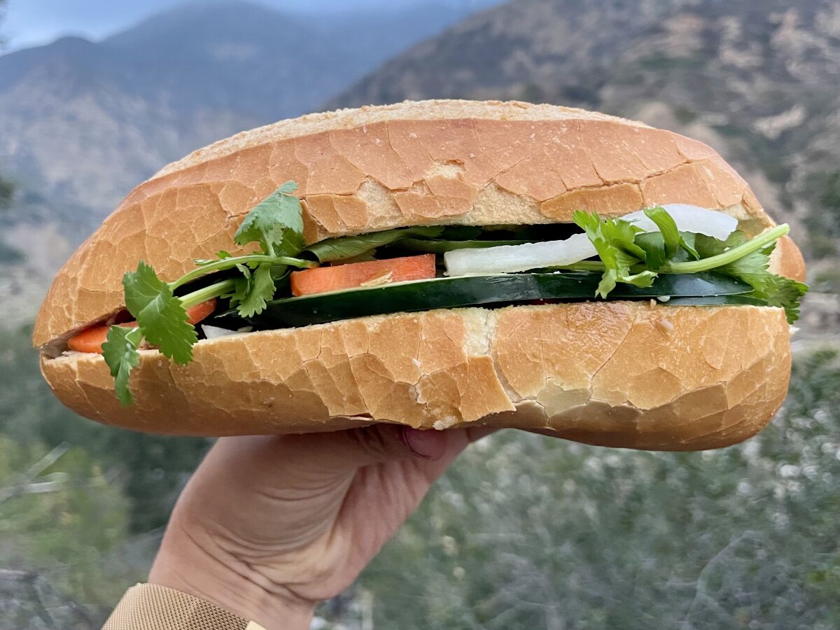 The round-shaped banh mi at Saigon's Bakery and Sandwiches at Mt. Wilson.