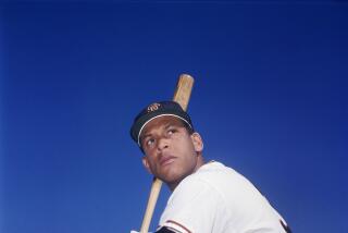 Outfielder Orlando Cepeda of the San Francisco Giants is shown in posed.