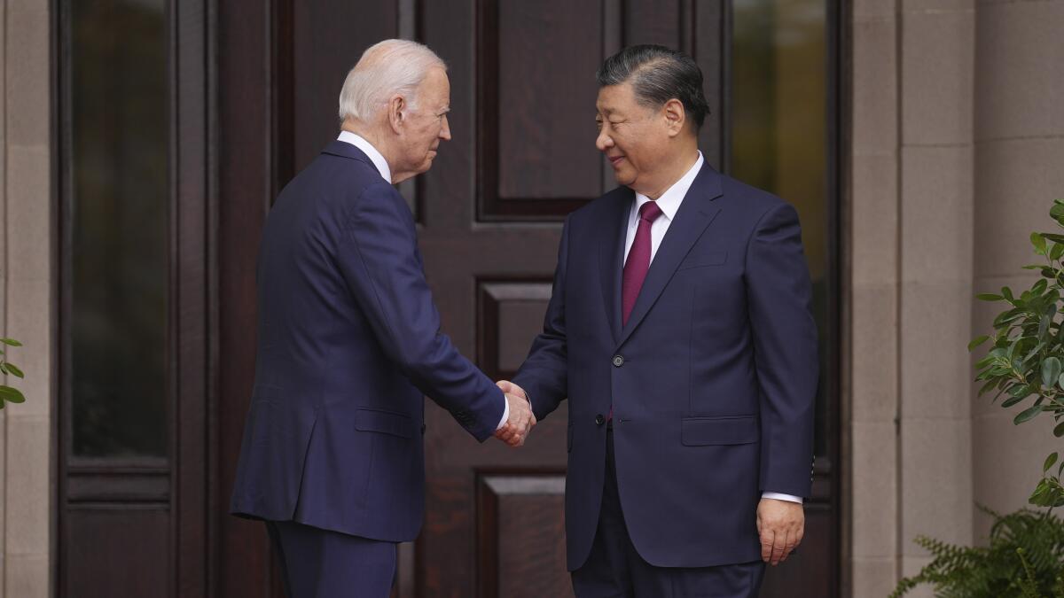 Biden and Xi, in California, promise to work to avoid conflict - Los  Angeles Times