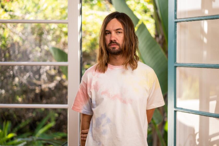 LOS ANGELES, CALIF. - JANUARY 06: Tame Impala’s Kevin Parker poses for a portrait at his home on Monday, Jan. 6, 2020 in Los Angeles, Calif. (Kent Nishimura / Los Angeles Times)