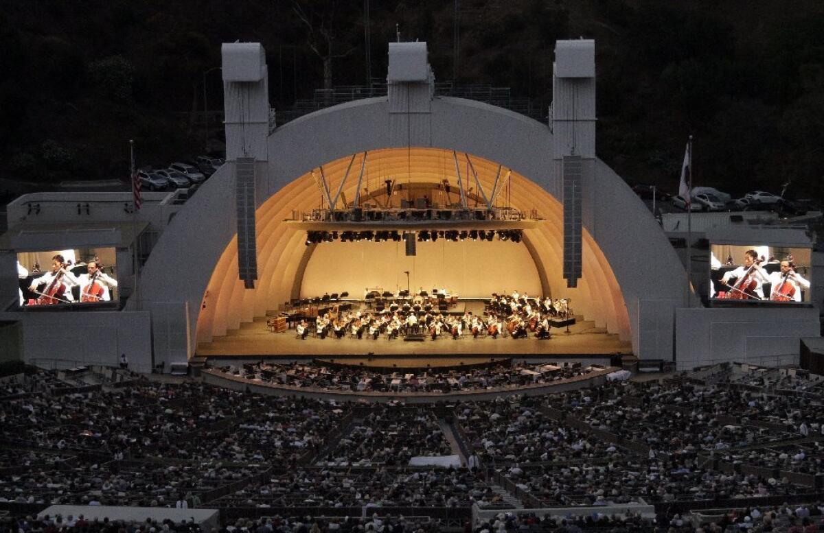 The Los Angeles Philharmonic performs at the Hollywood Bowl summer 2013.