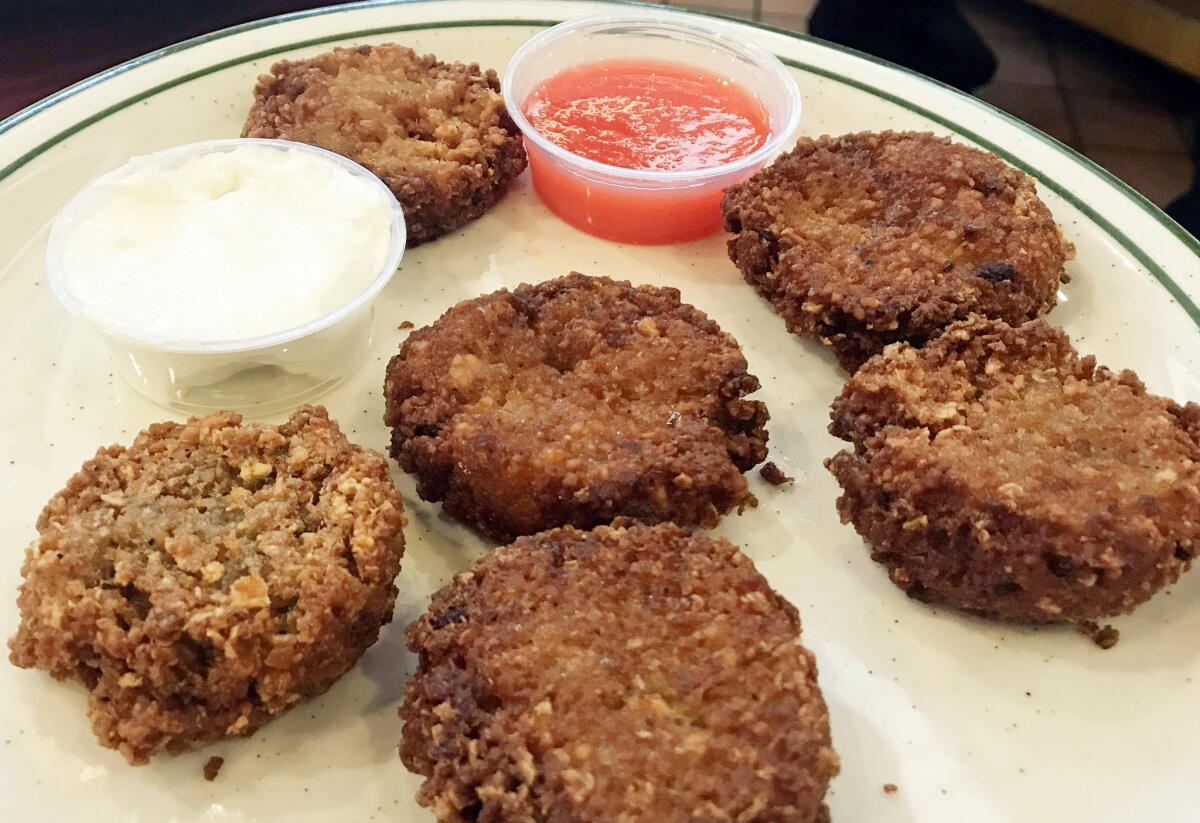 The latkes from Brent's Deli.