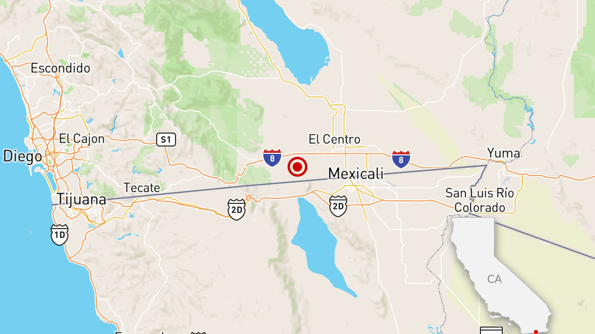 Earthquake 3 6 Quake Near El Centro Calif Los Angeles Times Map Of El Centro California