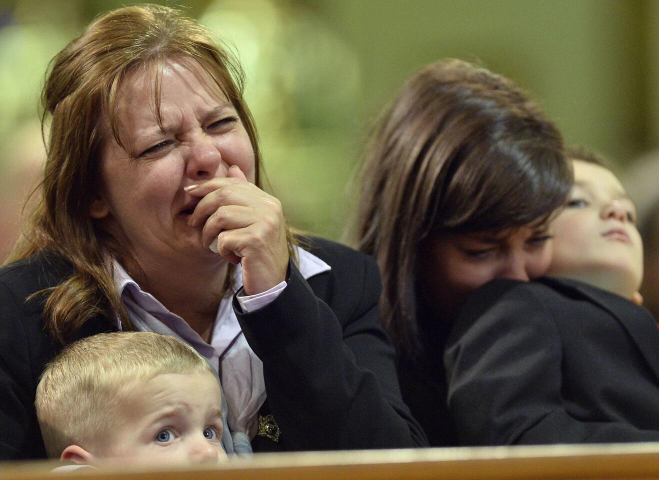 Kathy Cirillo and family attend the regimental funeral service for her son, Cpl. Nathan Cirillo in Hamilton, Ontario
