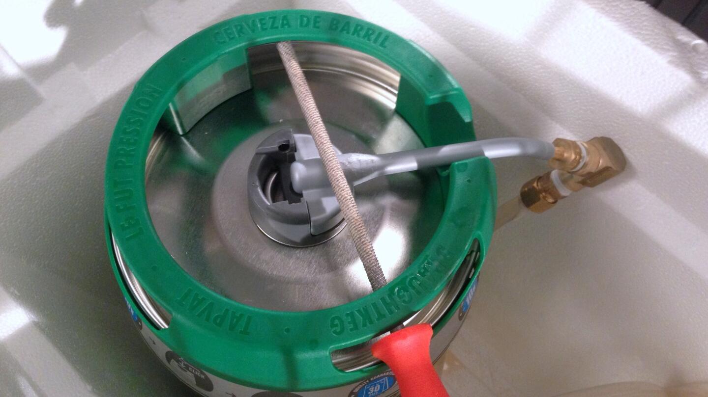 Locking spigot in open position