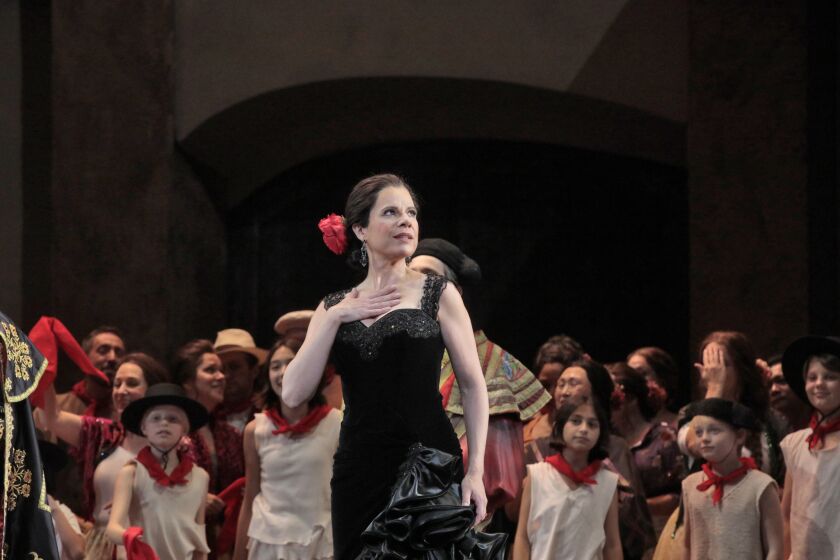 Ana Maria Martinez in the title role of LA Opera's 2017 production of "Carmen".