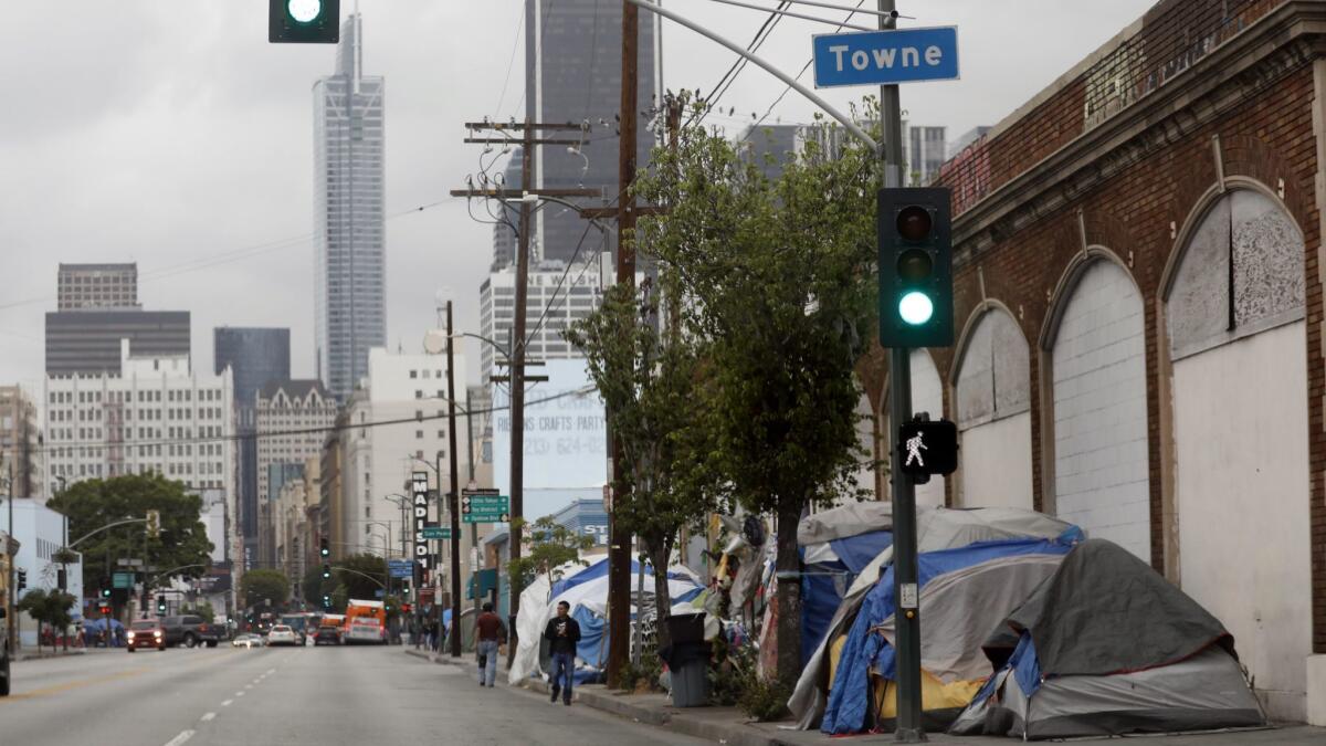 Homelessness in the city of Los Angeles declined by 5% over a year ago, according to the annual count that took place in January.
