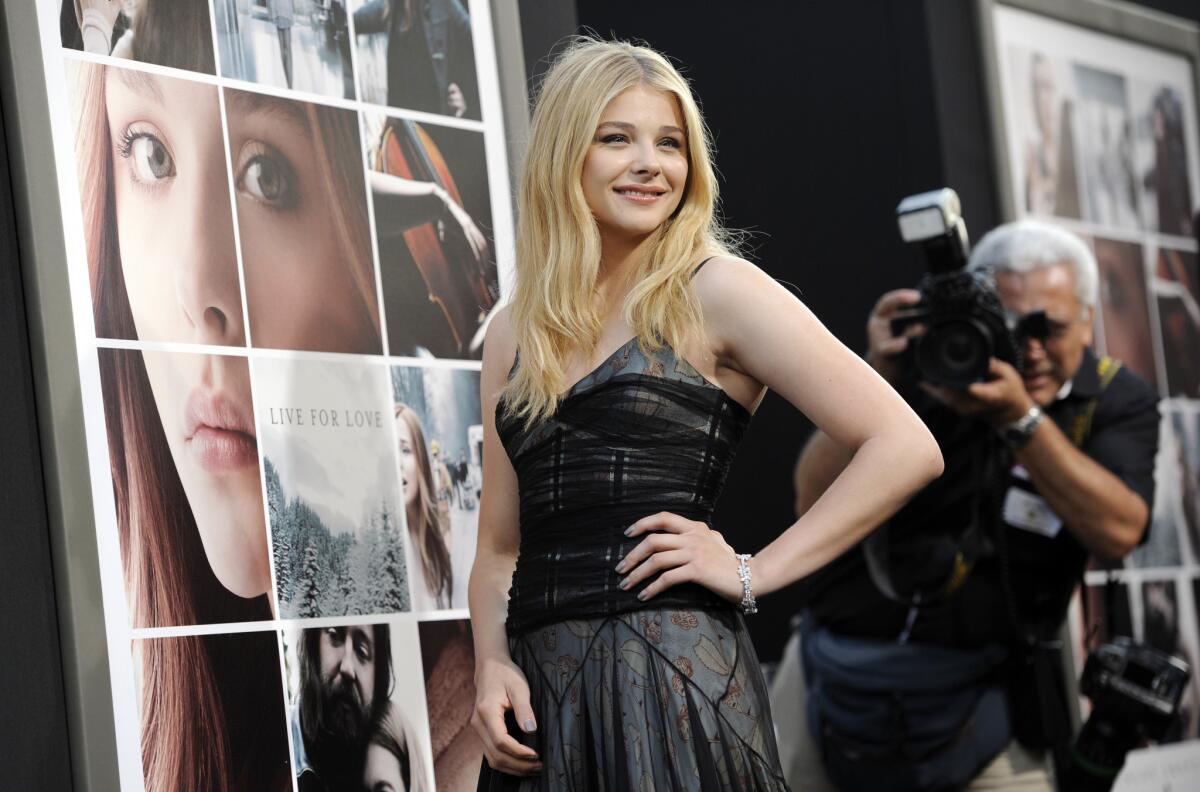 Chloe Grace Moretz poses at the premiere of "If I Stay" at the TCL Chinese Theatre on Aug. 20.