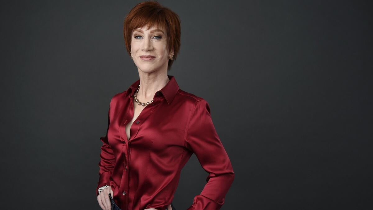 Comedian Kathy Griffin poses for a portrait in Los Angeles, before being honored in June by West Hollywood for raising more than $5 million for HIV/AIDS services and LGBTQ causes.