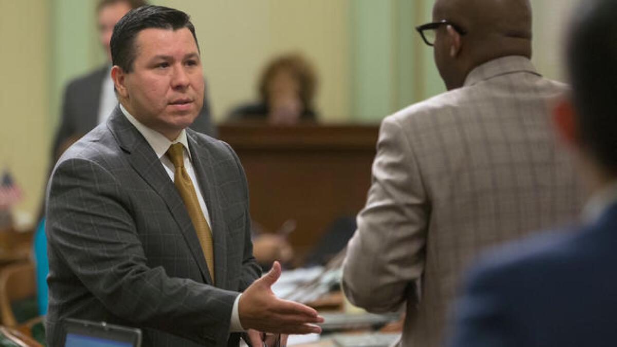 Assemblyman Eduardo Garcia (D-Coachella), who urged assmeblymembers to pass SB 32.