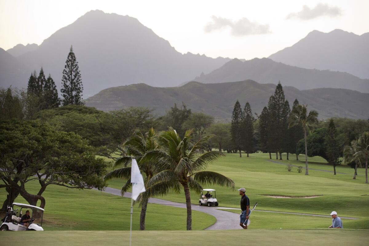 President Obama golfs with friends last week in Kailua, Hawaii, during his family's end-of-the-year vacation in the state where he was born. Such visits are regular but often lack the feel of homecomings, with the family staying in rented property.