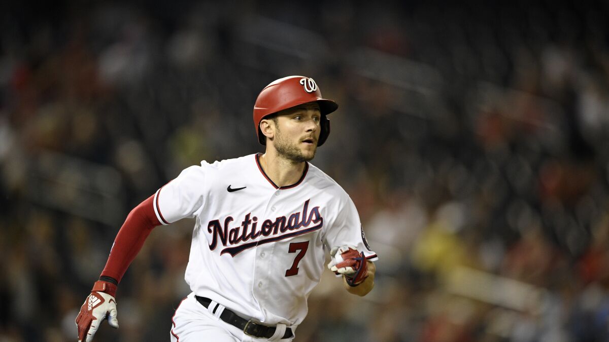 Washington Nationals' Trea Turner in action against the Miami Marlins.