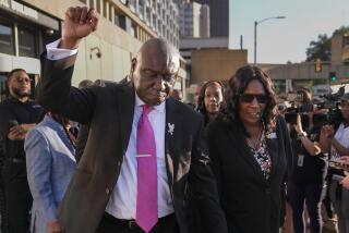 Attorney Ben Crump, left, RowVaughn Wells, right, leave the federal courthouse after three former Memphis police officers were convicted of witness tampering charges in the 2023 fatal beating of Tyre Nichols, Thursday, Oct. 3, 2024, in Memphis, Tenn. (AP Photo/George Walker IV)