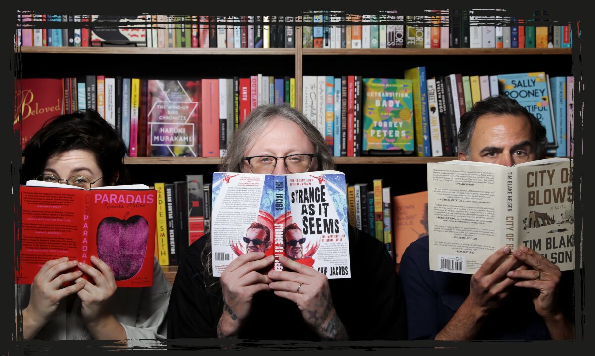 North Figueroa Bookshop's team: Madeline Gobbo, Chris Heiser and Tyson Cornell.