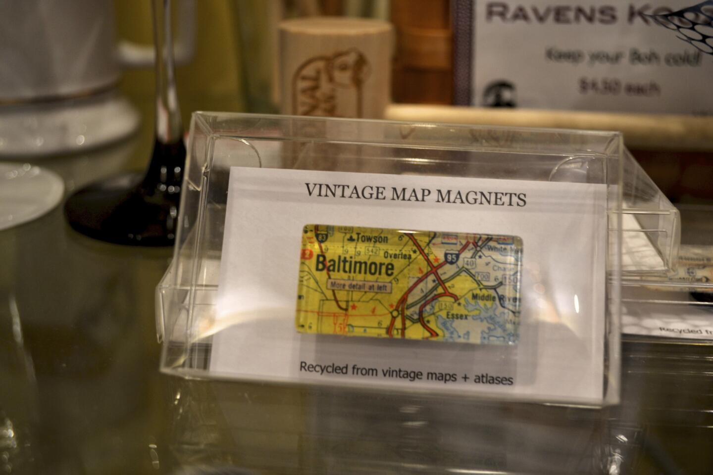 Baltimore stocking stuffers: Vintage Map Magnet