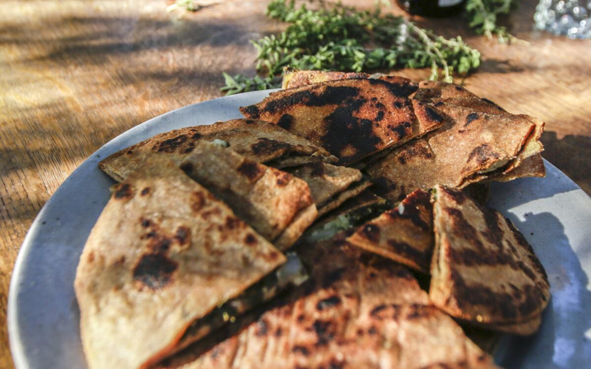 Sonora flatbreads stuffed with winter greens