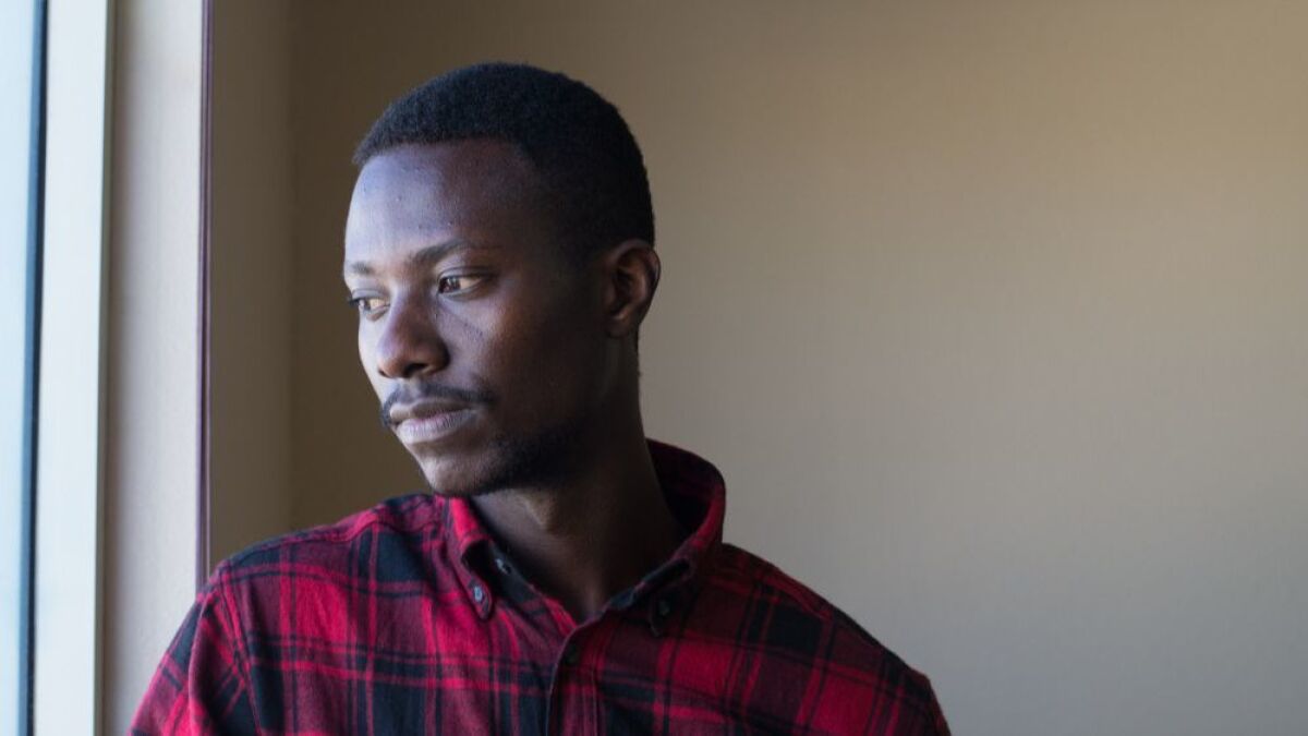 Christian Ilaka, 25, came to the U.S. in February after living for eight years in a refugee camp in Uganda. Ilaka is originally from the Democratic Republic of Congo.