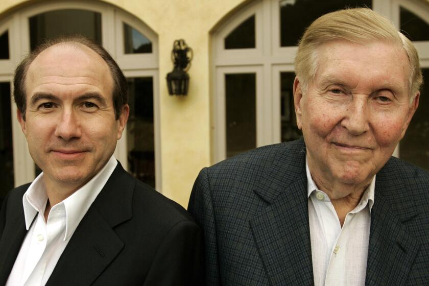 Viacom CEO Philippe Dauman, left, and Viacom Chairman Sumner Redstone in 2007.