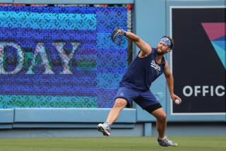 Los Angeles, CA, Sunday, June 2, 2024 - Dodgers pitcher Clayton Kershaw throws long toss.