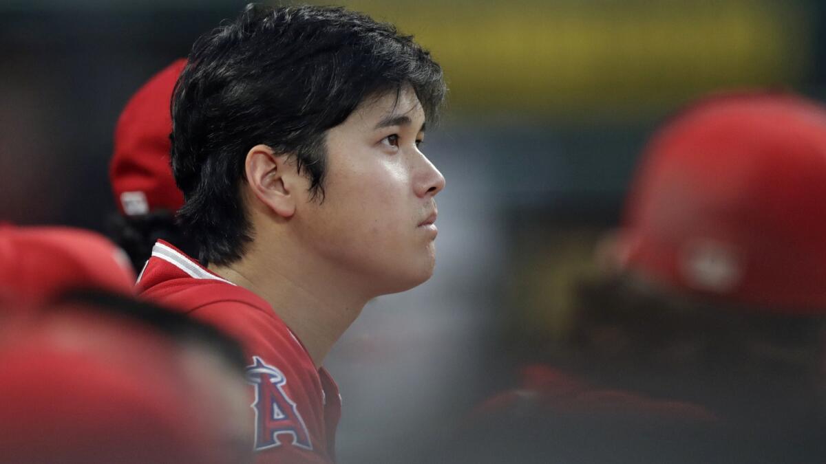Shohei Ohtani hasn't been able to pitch for the Angels since June 6.