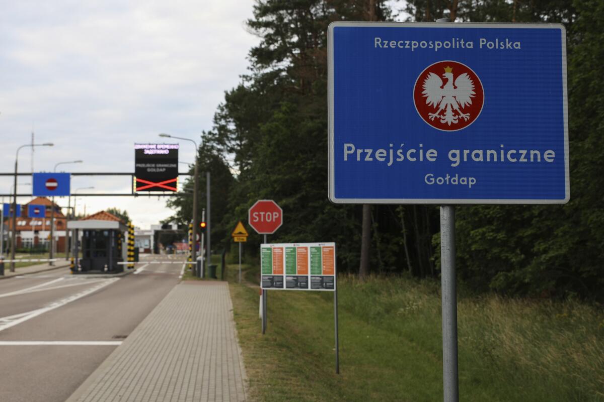 The border crossing between Poland and Russia's Kaliningrad region