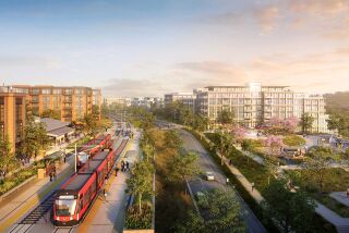 The Riverwalk plan includes a transit stop along San Diego's Green Line. The station will be built at the developer's expense in phase two of the build out, and is expected to accommodate thousands of daily riders.