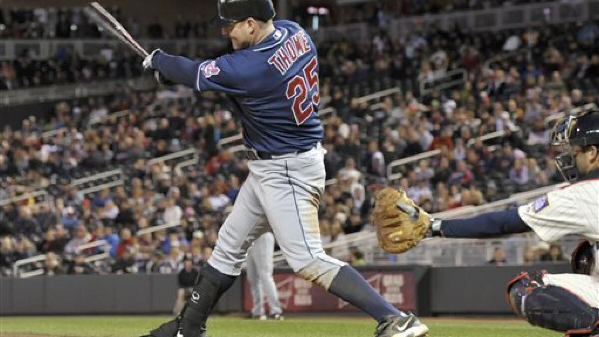 Twins send Thome back to Cleveland