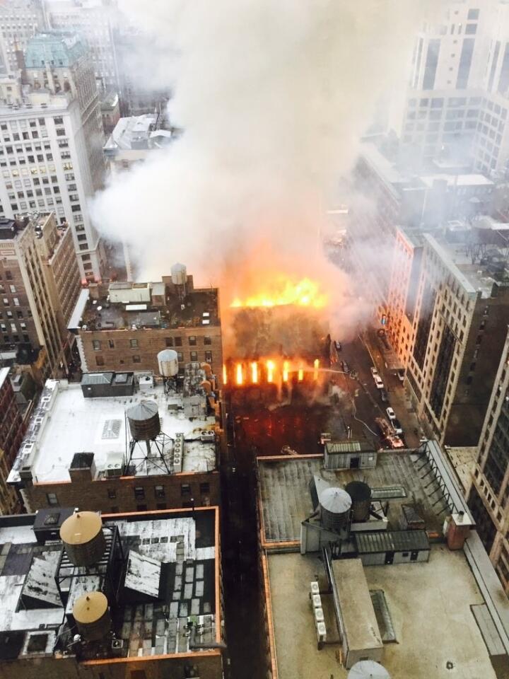 Manhattan church fire