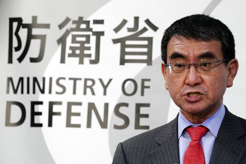 Japanese Defense Minister Taro Kono 