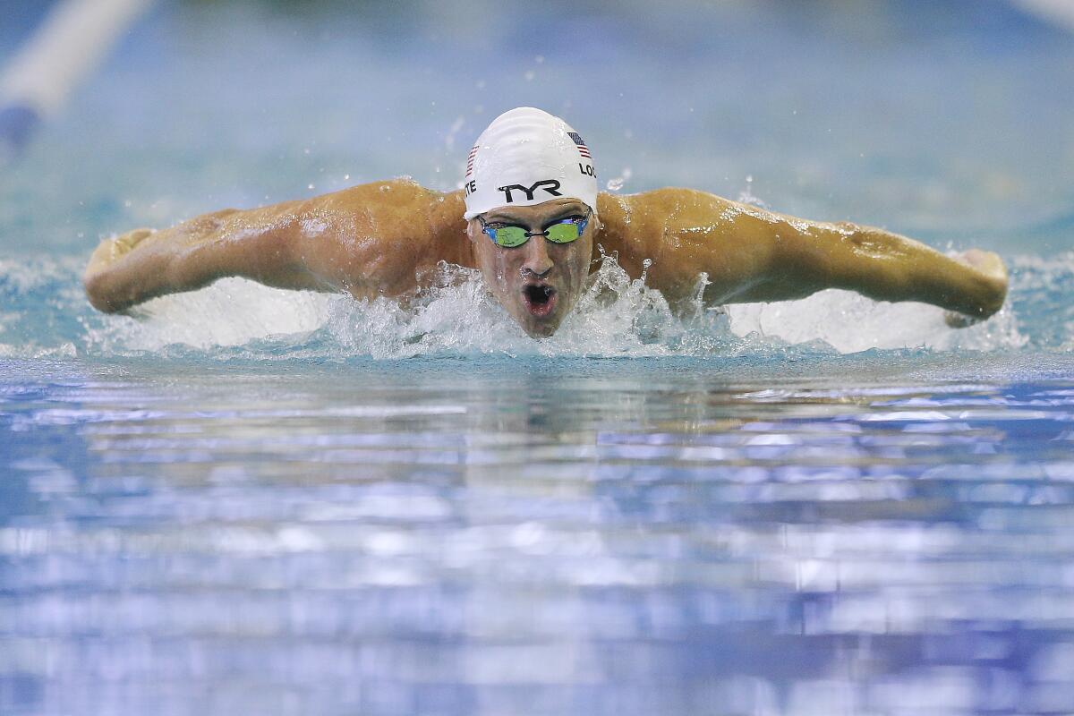 U.S. Olympic swimmer Ryan Lochte competes at the U.S. Open Championships in Atlanta in December.