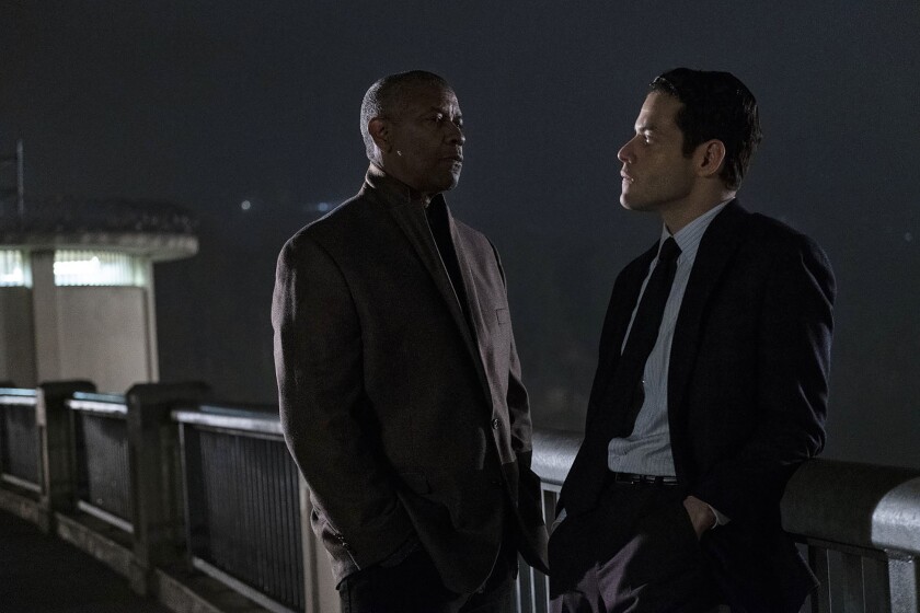 (L-r) DENZEL WASHINGTON and RAMI MALEK in "THE LITTLE THINGS," a Warner Bros. Pictures release.