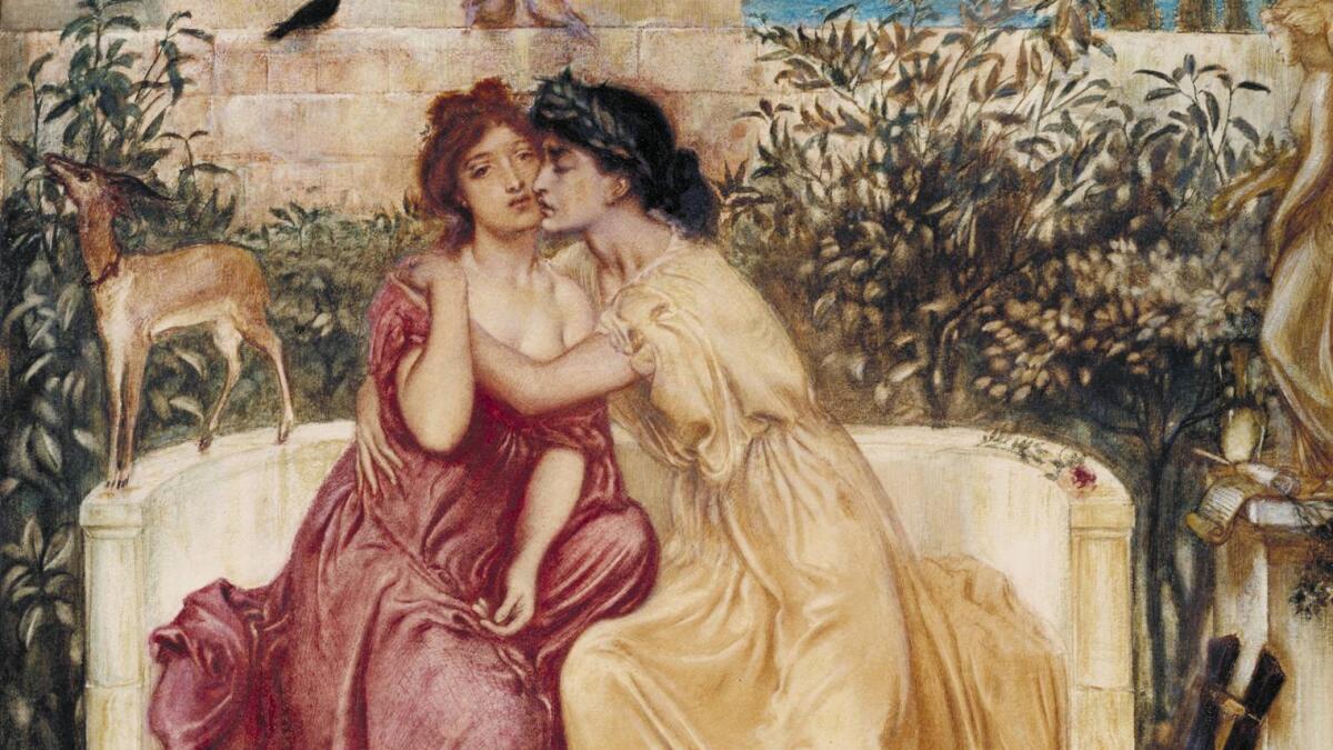 From the 1864 painting "Sappho and Erinna in a Garden at Mytilene"
