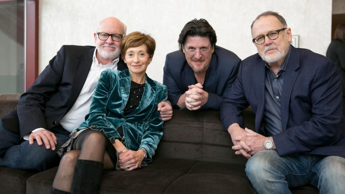 After Frank Oz's "Muppet Guys Talking" premiered at the SXSW Film Festival, the documentary's core team gathered. From left, Frank Oz, Fran Brill, Bill Barretta and Dave Goelz.