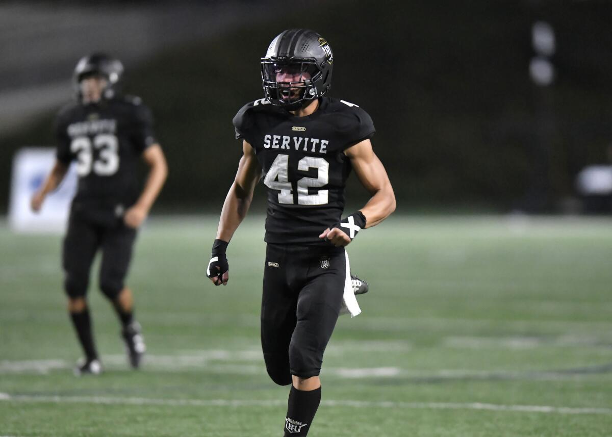 Servite defensive back Zion Sims is headed to Army.
