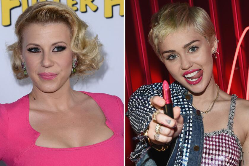 Actress Jodie Sweetin, left, on Tuesday responded to the party pic that singer Miley Cyrus posted of her.
