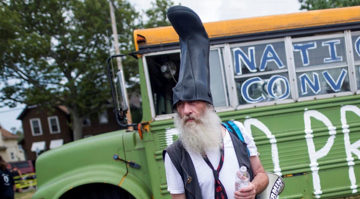 Performance artist, activist and perennial political candidate Vermin Supreme, seen earlier in the Republican National Convention (Jim Lo Scalzo/EPA)