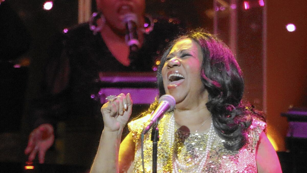 Aretha Franklin at the Microsoft Theater in Los Angeles on Aug. 2, 2105.