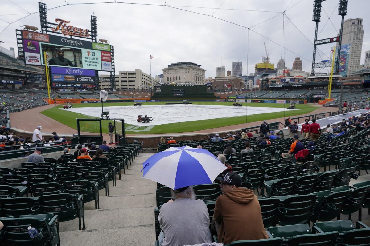 Another Tigers' game postponed, DH vs Guardians on Tuesday - The San Diego  Union-Tribune