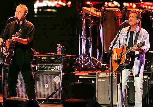 Eagles veterans Don Henley and Glen Frey pleased the crowd at the new Nokia Theatre Thursday night.