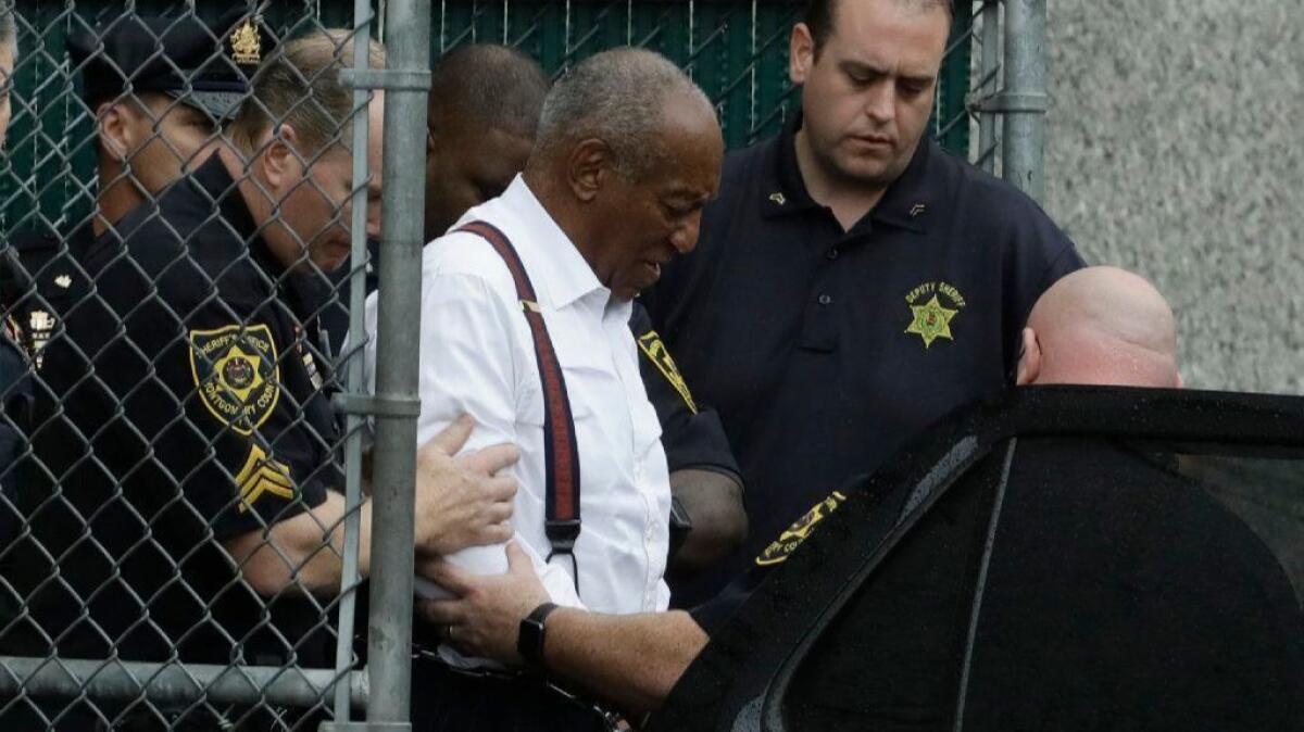 Bill Cosby departs after his sentencing hearing at the Montgomery County Courthouse in Norristown, Pa., on Sept. 25.