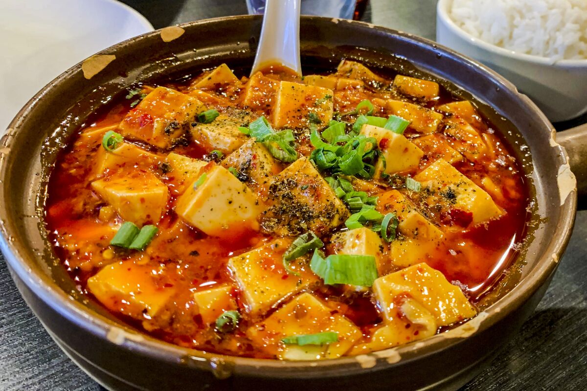 A Mapo tofu dish from Xiang La Hui.