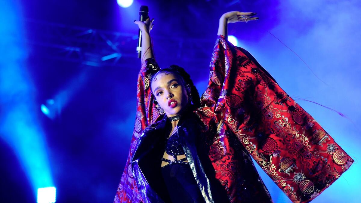 FKA Twigs performs at FYF Fest 2015 at Exposition Park on Aug. 23, 2015. (