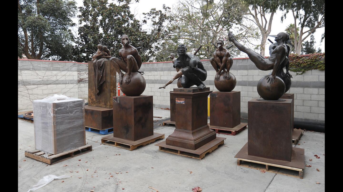 Jorge Marin's Bronze "Wings of the City" Figures, Come to Santa Ana