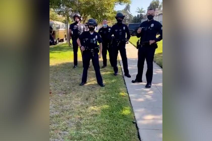 LAPD investigates likely ‘swatting’ call after responding to home of Black Lives Matter activist